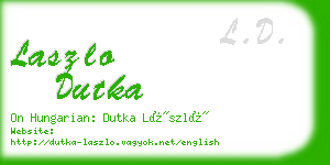 laszlo dutka business card